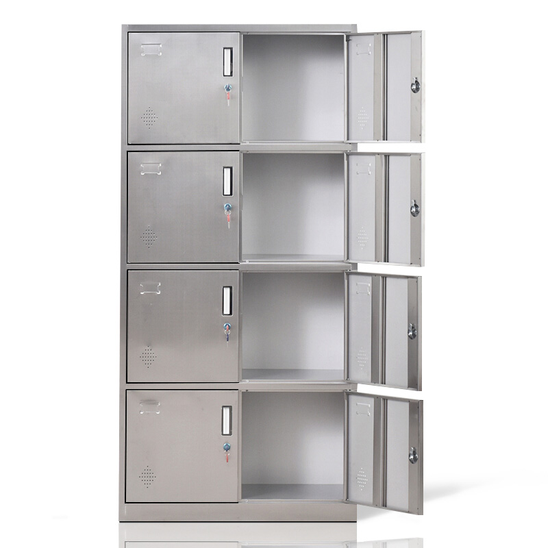 悦宸威不锈钢员工储物柜文件柜存放柜子更衣柜存包柜八门更衣柜