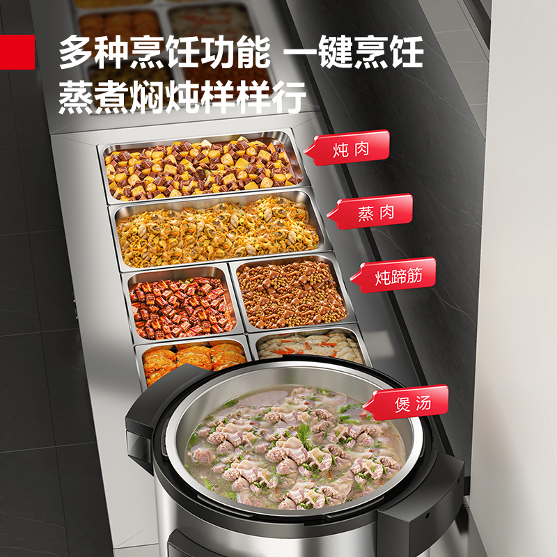 德玛仕商用大容量电压力锅 智能蒸煮多用电饭锅 食堂饭店电高压锅 特大号电饭煲煮饭锅 18升[高原可用]FRP180-B3高清大图
