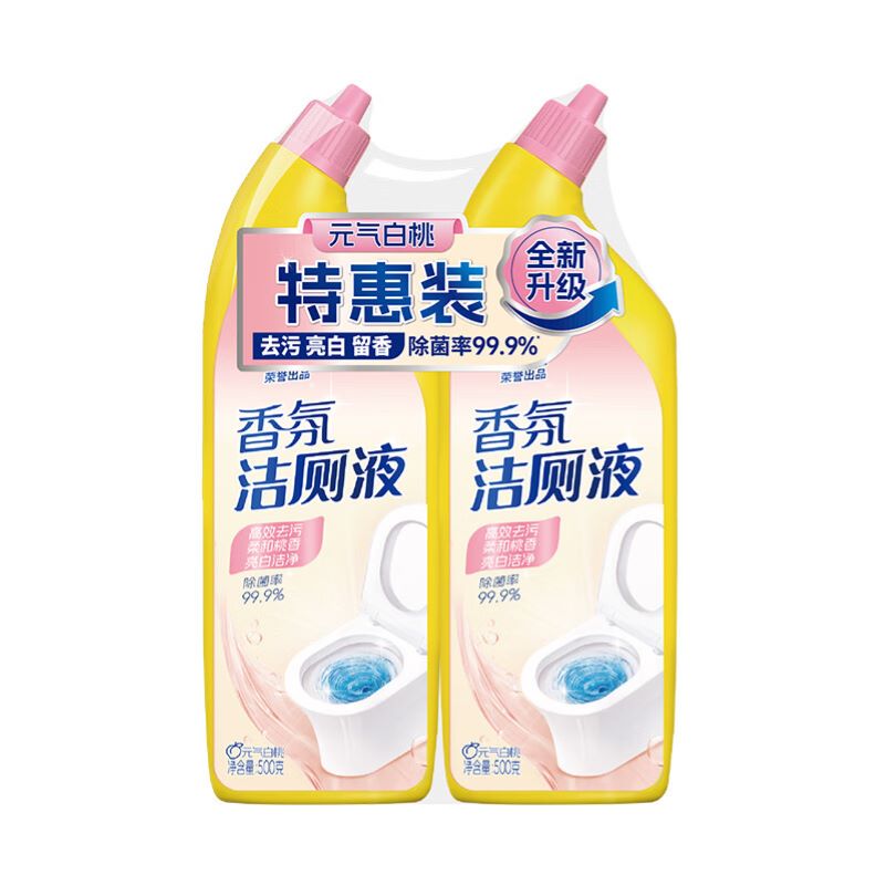 彩虹卫士 香氛洁厕液双瓶装元气白桃味2套4瓶装 R6508-2