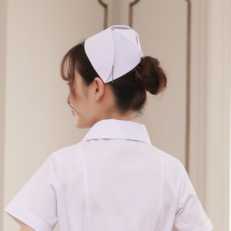 珍琵护士帽女白色护士长帽薄款夏季蓝色护士服帽冬厚款粉色燕尾帽