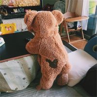 男女宝宝爬服春秋婴儿冬装衣服冬季外出服抱衣小熊连体衣加绒加厚 春秋棕色 73