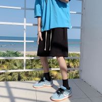 短裤男潮牌ins港风潮流夏季薄款五分中裤宽松直筒休闲百搭阔腿裤 黑色 (高质量棉) M