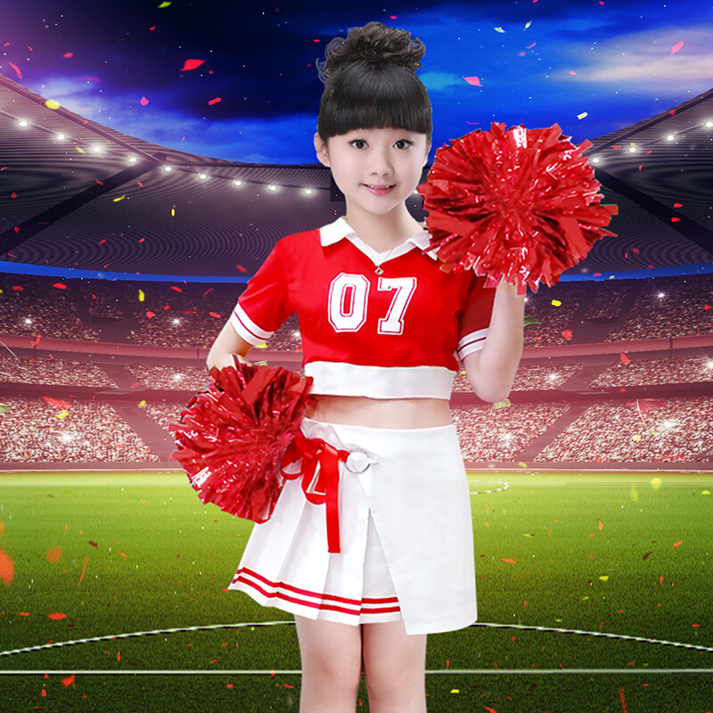 六一儿童节表演服啦啦队服装女跳舞蹈套装演出幼儿园啦啦小学生