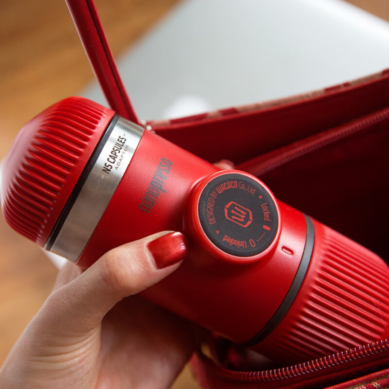 WACACO Nanopresso 便携意式浓缩咖啡机 布袋款家用办公旅行咖啡壶 (咖啡粉版)黄色高清大图