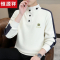 恒源祥加绒卫衣男士秋冬季加厚保暖摇粒绒长袖T恤潮流高领打底衫V