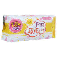Free飞厚吸1.3倍纤薄棉柔表层卫生巾18片