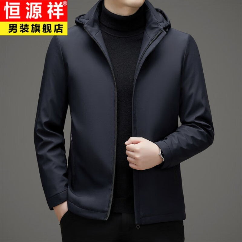 恒源祥冬季新款男士棉服中年商务休闲棉衣爸爸上衣保暖夹棉外套男夹克