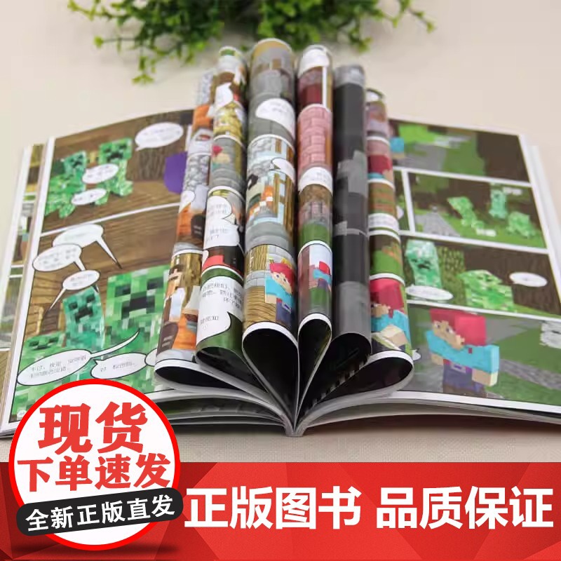 我的世界史蒂夫和爱丽克丝大冒险系列套装全12册 我的世界儿童编程思维益智游戏便携开本 冒险故事图画书6.末影之眼的预言高清大图