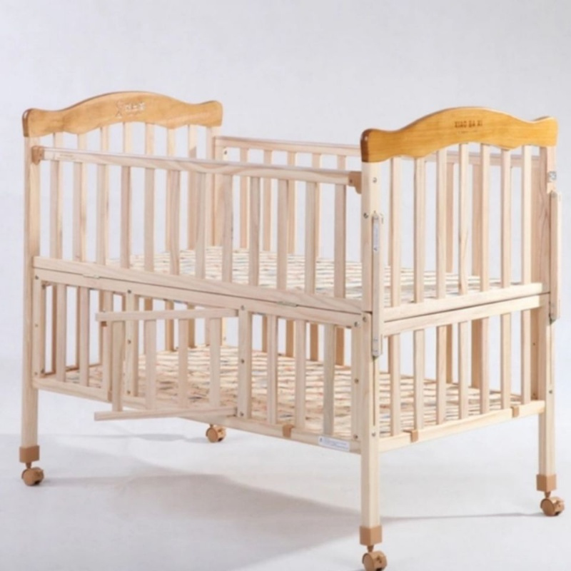 笑巴喜笑月宝套脚式婴儿床环保万向轮婴儿床配件婴儿床带刹车轮子