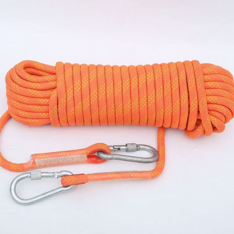 建玖 安全绳高空作业绳户外登山绳消防绳攀岩绳耐磨绳逃生救生带钩12mm*30m(单位:条)