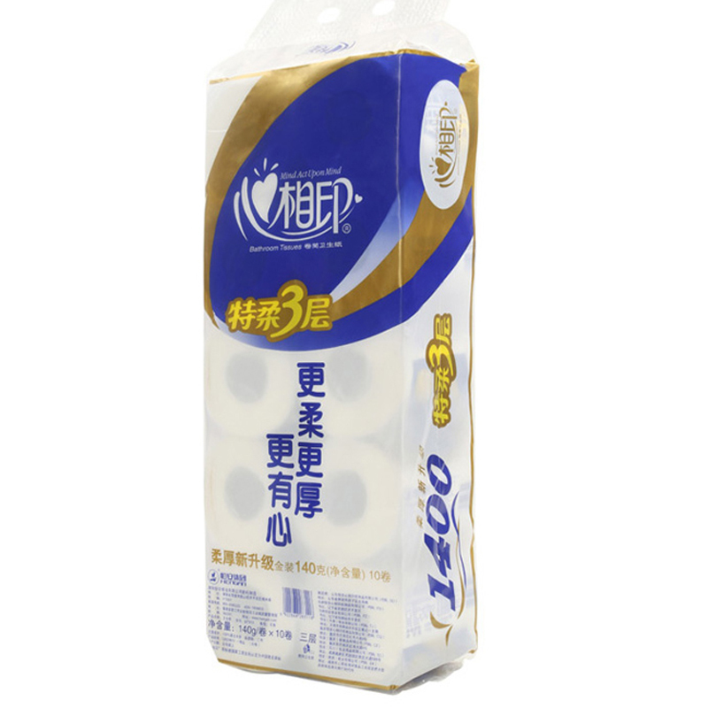 心相印 Mind Act Upon Mind 特柔卷筒卫生纸三层 BT910 140g/卷 10卷/提