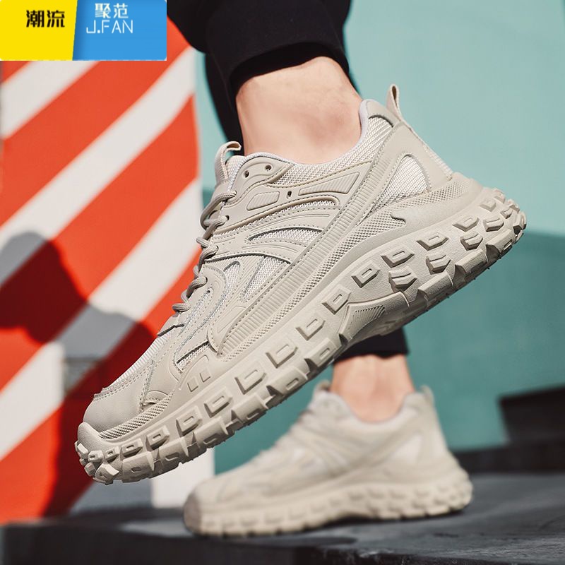 聚范夏季男鞋2024新款黑色运动休闲工作上班防水防滑耐磨耐穿劳保潮新高清大图