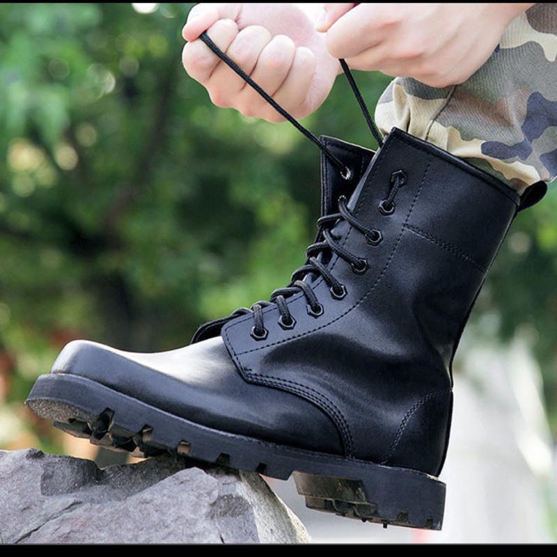 四节单款普通35户外军靴男特种兵防爆靴钢头钢底皮靴羊毛作战靴军勾靴