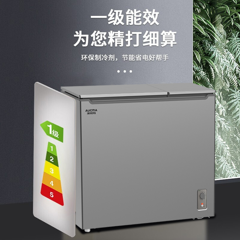 澳柯玛 216升 冰柜双温家用商用小型双温冰柜铜管双门冷冻冷藏冷柜