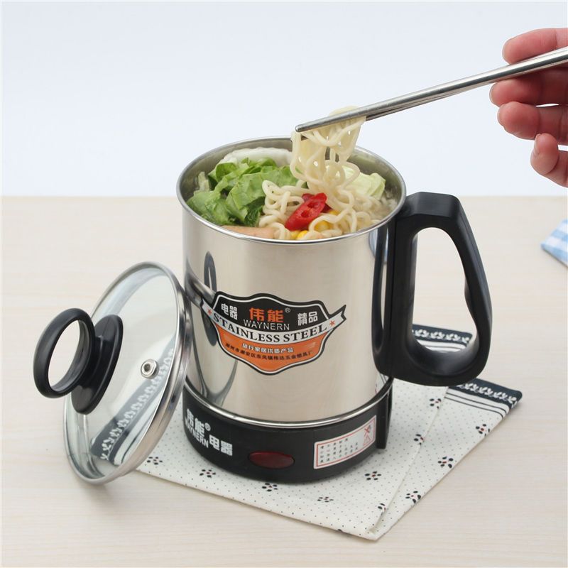 11升300w没开关不锈钢电热杯电煮杯烧水杯热牛奶迷你煮粥杯旅行便携