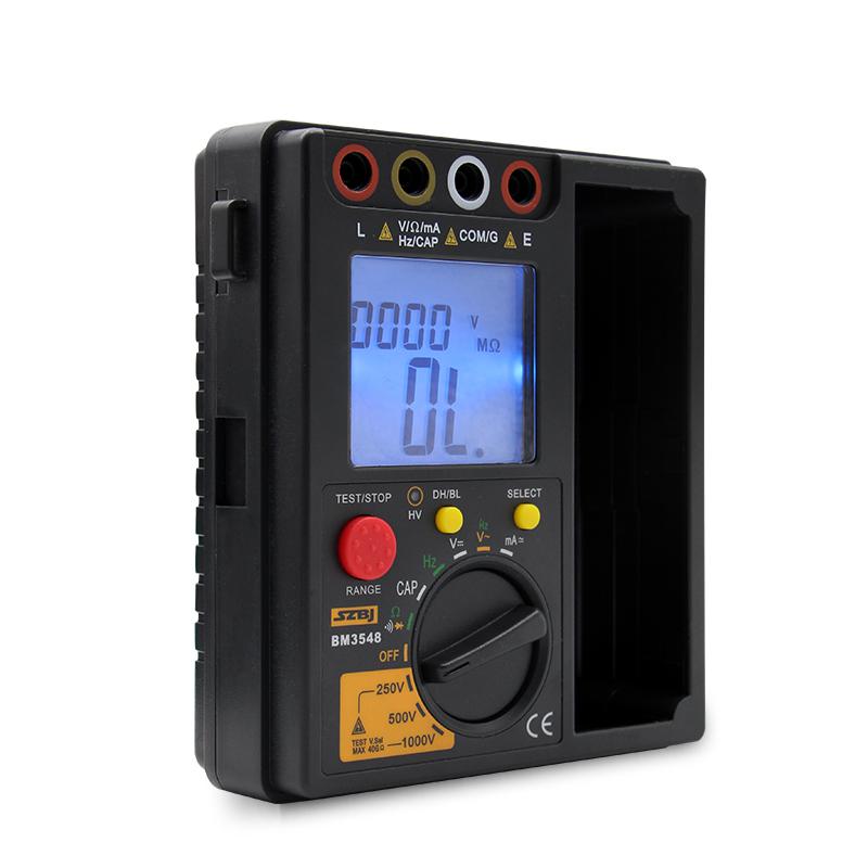 汐岩/9数字绝缘电阻测试仪+用表500V/1000V/2500V兆欧表摇表 BM3548原装标配1000V高清大图