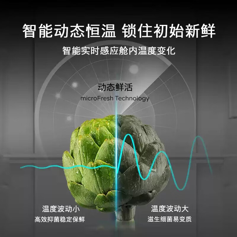 西门子KT632093VC冰箱精准保鲜抗菌净味双循环变频对开门一级能效637升高清大图