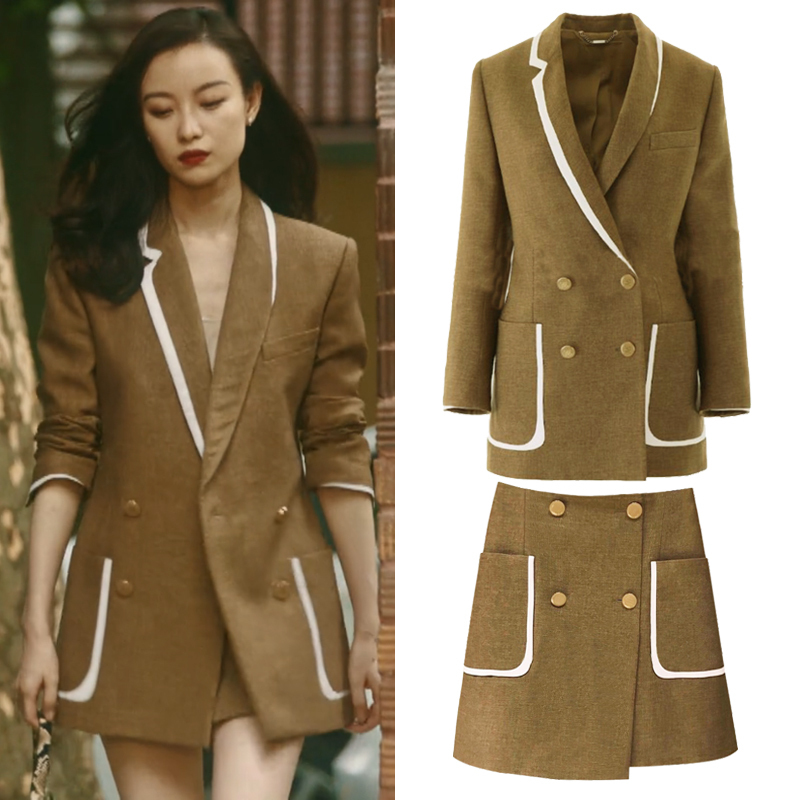艳如飞流金岁月朱锁锁倪妮同款衣服西装外套女韩版英伦风春秋小西服