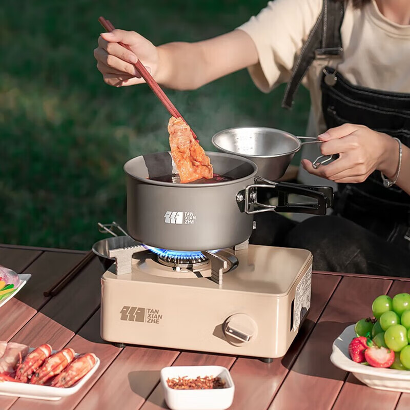 探险者户外锅具烧水壶卡式炉锅炉露营装备套锅水壶全套组合 锅具三件套[1461]高清大图