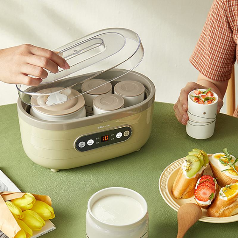 小熊(bear)酸奶机 家用全自动大容量酸奶发酵 500毫升大杯*2+125 毫升小杯*6 绿色 SNJ-C10P2/台