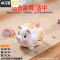 三维工匠猪存钱罐不可取储蓄罐可取储钱罐可进可出零钱罐只进不出陶瓷小猪 中号粉色猪(不可取)送金垫+礼盒包装