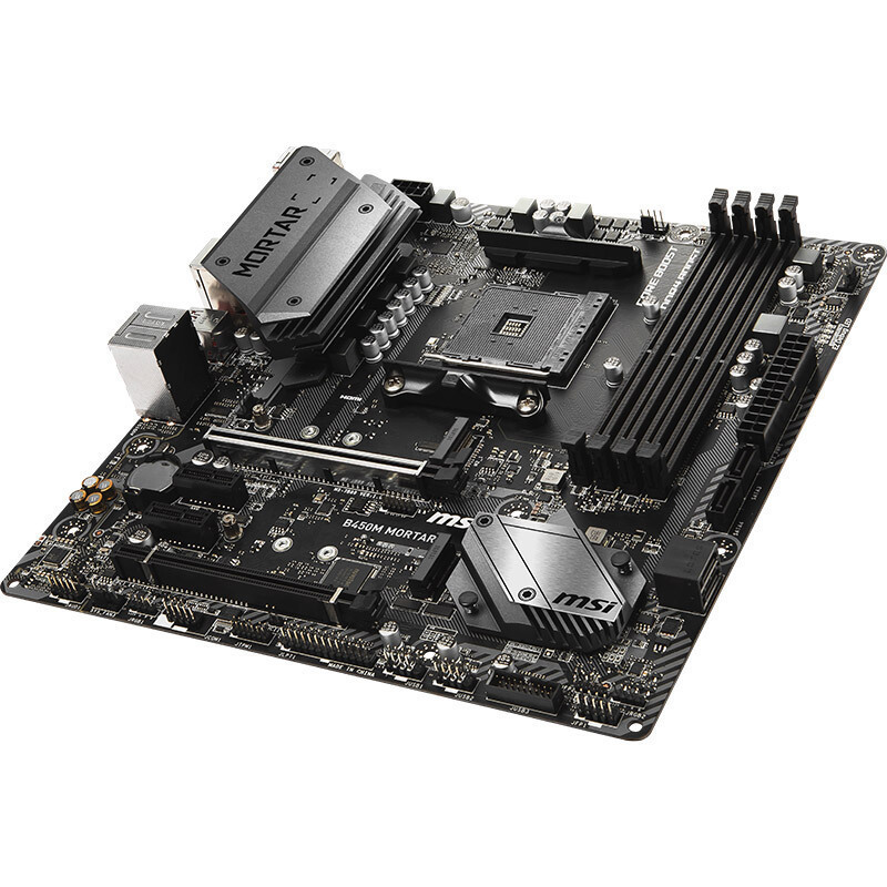 AMD 锐龙R5 2600X 盒装CPU 搭微星 B450M MORTAR 6核套装
