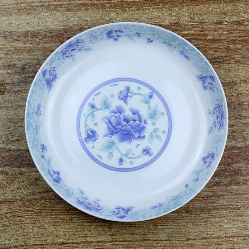 苏宁放心购加厚陶瓷盘子老式釉下彩菜盘家用创意6只装8英寸个性饭盘