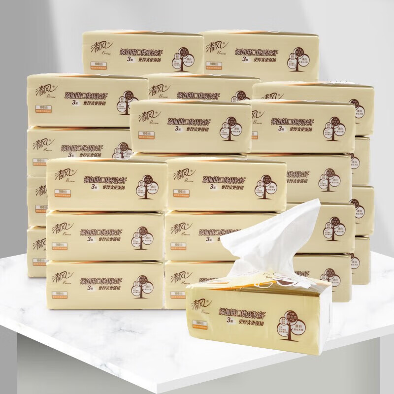 清风萌宠系列亲肤抽纸6包 AR62STM1 100抽/包*6高清大图