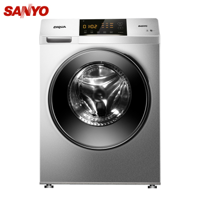 三洋(SANYO)WF80BS565S 8公斤全自动洗脱一体滚筒洗衣机桶自洁 随心洗涤 预约洗涤 节能变频(哑光银)