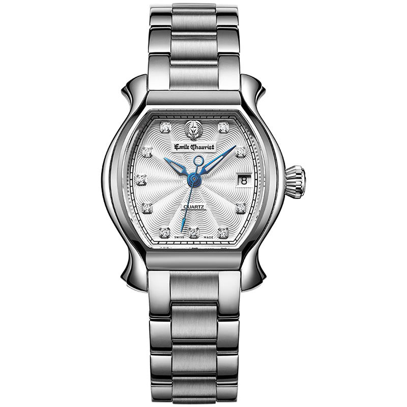 艾米龙emilechouriet手表当代奢华系列精钢表带石英女表561138l68276