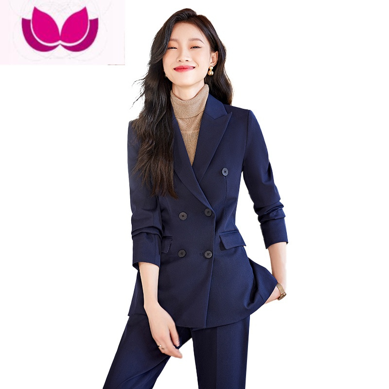 七斓灰色西装套装女2023新款高级感气质工装职业装正装西服外套工作服