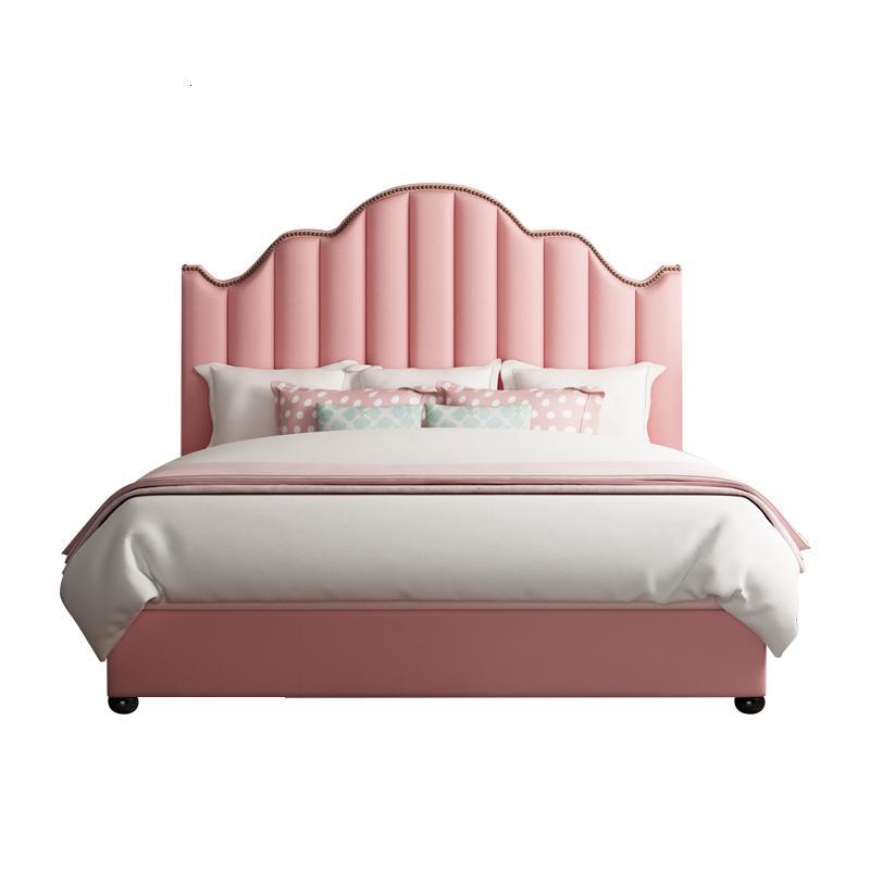 少女轻奢网红床双人真皮床现代简约粉色床15米18主卧样板房家具视频