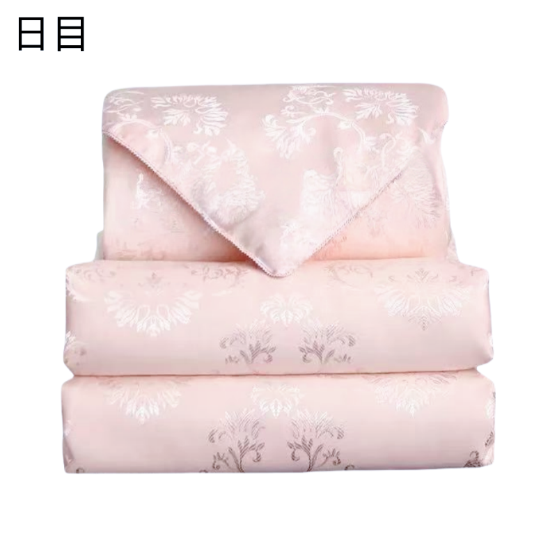 日目 100%金提花纯蚕丝被 200*230CM/条高清大图