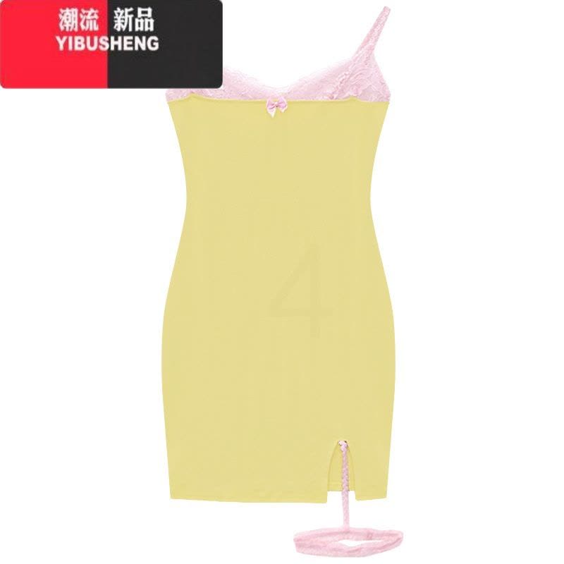 YIBUSHENG甜辣妹性感吊带连衣裙女季新款法式修身显瘦黄色气质包臀短裙子图片