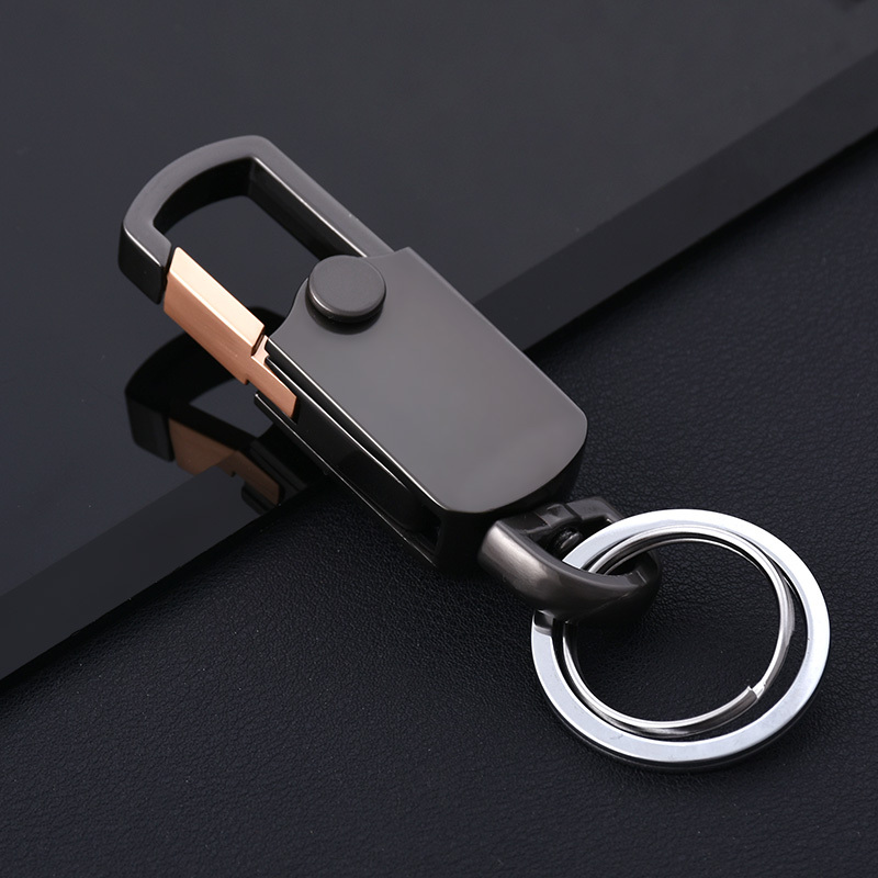汽车钥匙扣强人钥匙扣不锈钢腰挂扣夜市地摊钥匙链汽车锁扣3a181黑色
