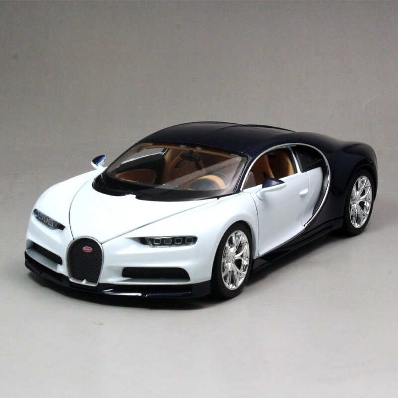 威利welly124布加迪chiron车模仿真跑车合金汽车模型摆件送生日冰川白