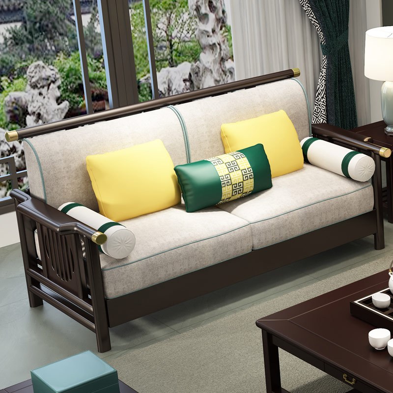 新中式全沙发组合禅意中国风现代简约轻奢小户型客厅橡木家具视频