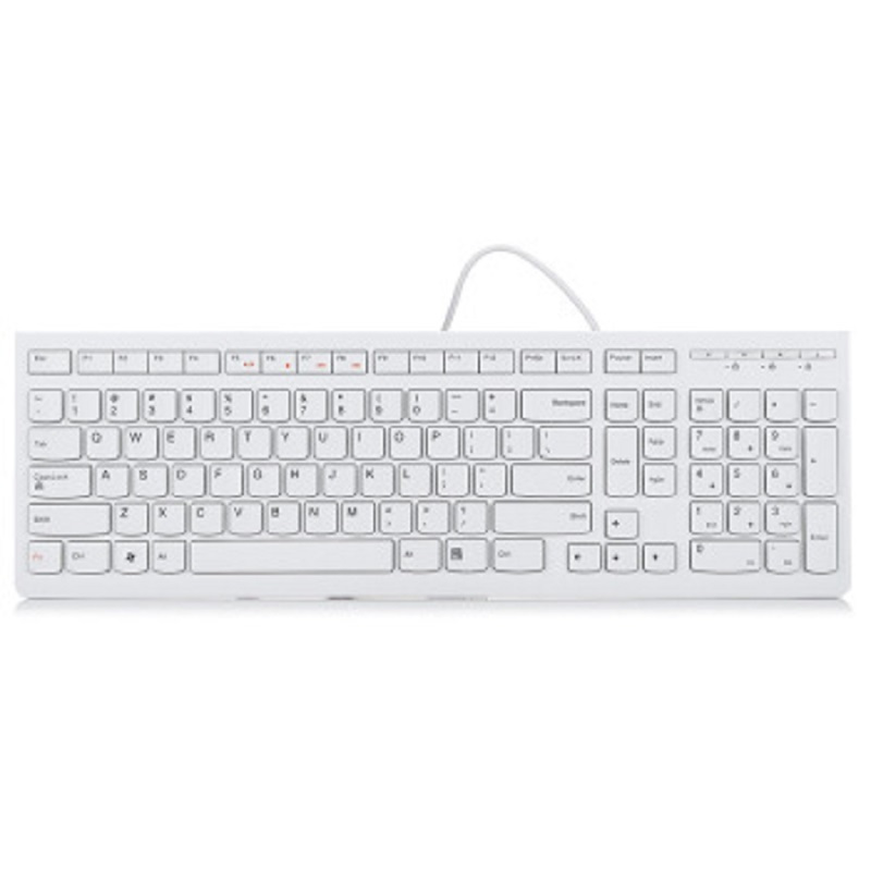 联想(Lenovo) 有线键盘 K5819 办公单键盘 黑色和白色