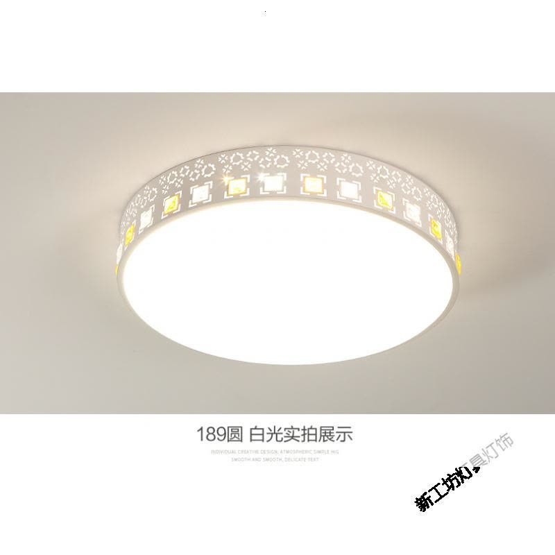 苏宁放心购 led圆形卧室灯具温馨简约现代房间北欧阳台过道走廊创意吸顶灯饰图片