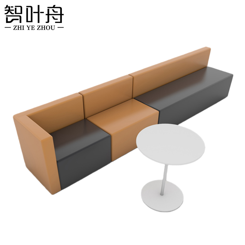 智叶舟组合沙发340*60*70cm+茶几套高清大图