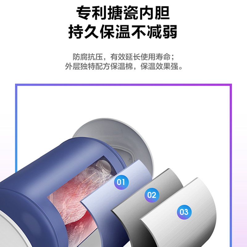 WAHIN华凌Y1 家用 80升电热水器F8021-Y1 2100W大功率 经济节能保温型 安全防电墙高清大图