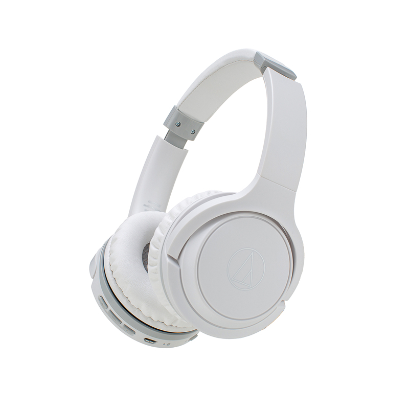 铁三角(Audio-technica)ATH-S200BT 头戴式密闭型无线蓝牙耳机 (白色) 手机耳机 无线耳机