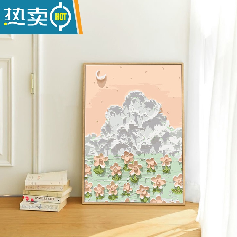 敬平ins风系艺术客厅装饰画温馨卧室女孩房摆画唯美餐厅书房挂画装饰画高清大图
