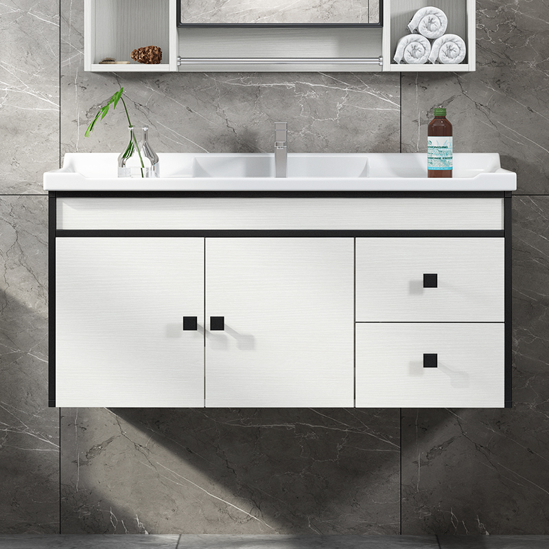 单盆柜浴室柜组合实木北欧卫生间洗漱台洗手池脸盆柜现代简约