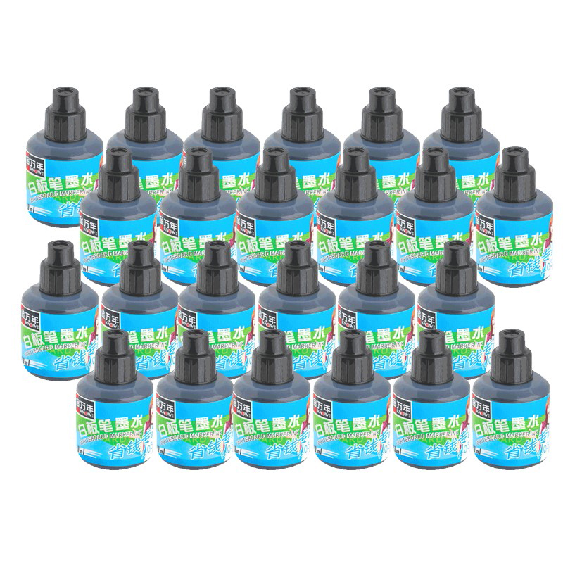 金万年(KNOW)白板笔墨水 黑色 直瓶20ml 24瓶/盒高清大图