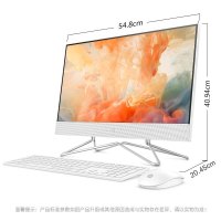 惠普(HP)小欧 23.8英寸办公上网学习娱乐台式一体机电脑 十代i3-10100T 8G 512SSD wifi蓝牙 高色域 三边窄边框 可升级三年保修 白色