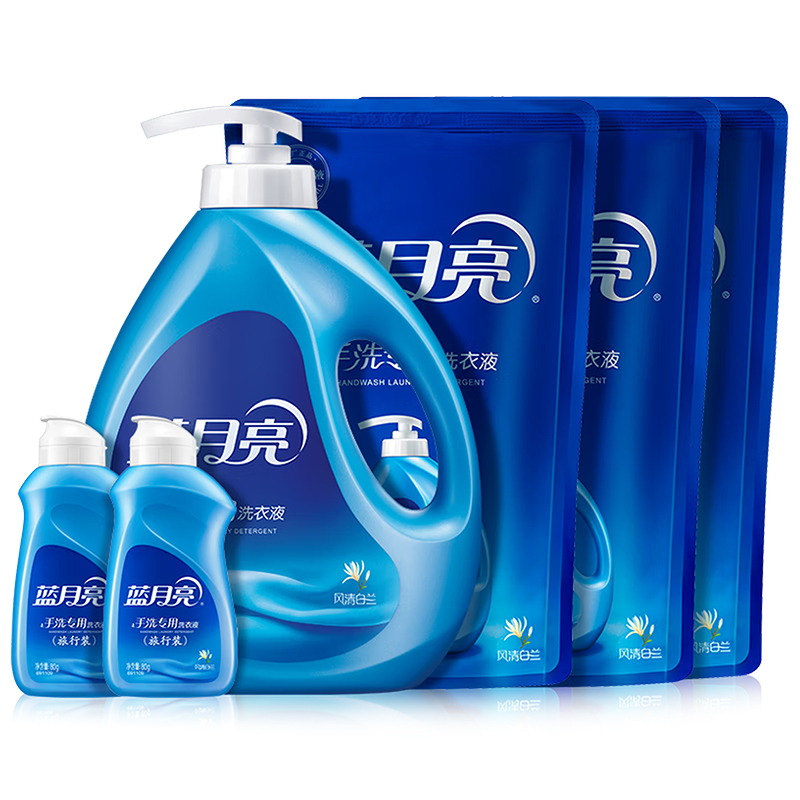 蓝月亮 白兰手洗1kg+白兰手洗袋1kg*3+80g*2