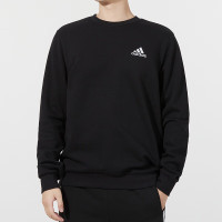 阿迪达斯（adidas）男装新款圆领加绒保暖卫衣套头衫GV5295 M GV5295/黑色