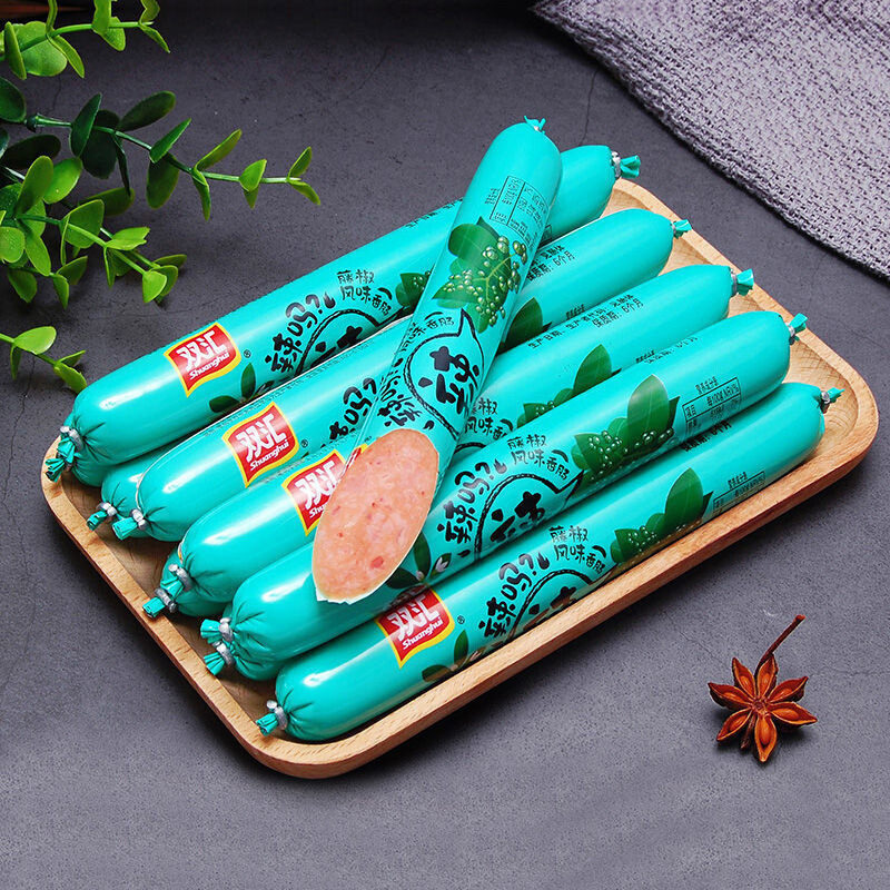 双汇辣吗辣藤椒风味香肠60g10支即食火腿零食办公室小吃