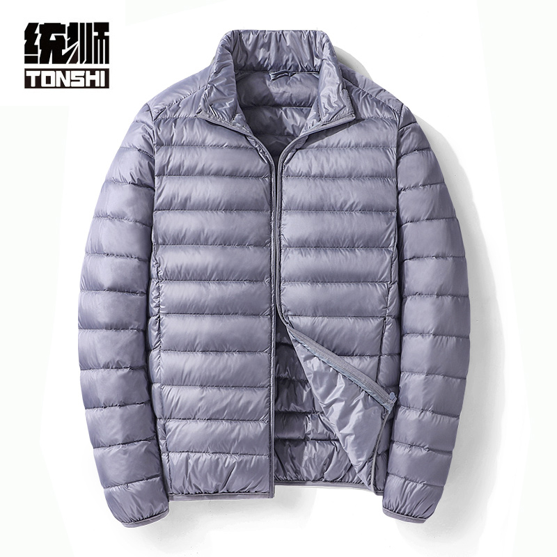 统狮男士轻薄羽绒服C50 件 灰色 XL